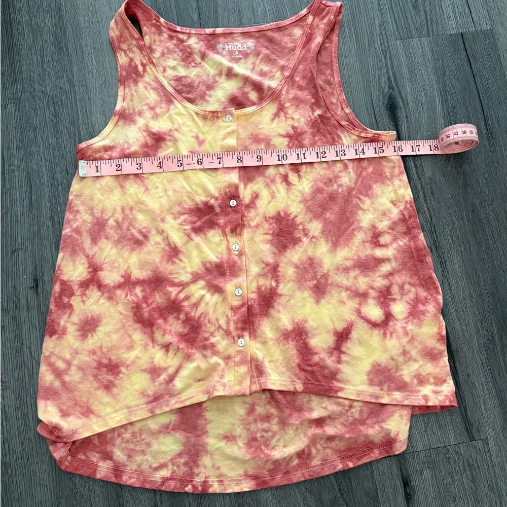 Mudd Women's Tie-Dye Tank Tops - Red/orange and Blue - Picture 3 of 14